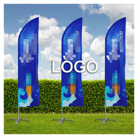Kit de drapeau de bannière de plume de drapeau de plage promotionnel personnalisé avec drapeaux de larme de pointe de sol à vendre