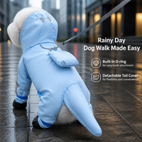 Vêtements imperméables pour chien, forme de dinosaure 3D, protection intégrale du corps, imperméable réfléchissant pour Golden Retriever, Teddy, chiot