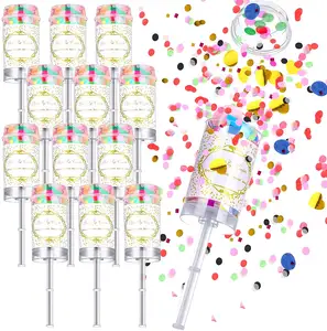 Push Confetti popper cannone popper capodanno compleanno Confetti popper per la festa di natale laurea genere rivela bambino