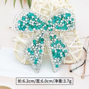 Nouvelles appliques en strass brillantes et colorées, à coller ou à repasser, en forme de nœud, pour la décoration des vêtements et des sacs - Product Image 6