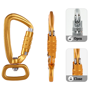 <span class=keywords><strong>Mousqueton</strong></span> pivotant en aluminium 7075 pour laisses <span class=keywords><strong>de</strong></span> chien avec crochet sécurisé <span class=keywords><strong>Type</strong></span> d'oxydation anodique Finition Soulwinpets Marque - Product Image 6