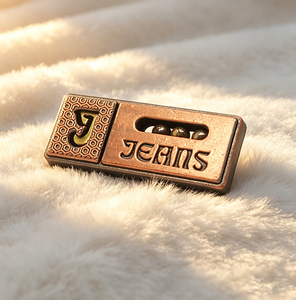Zinc Alloy High Gloss Metal Logo for Jeans & Clothing, Made to Order Metal Clothing Label for Denim Garments - Product Image 3