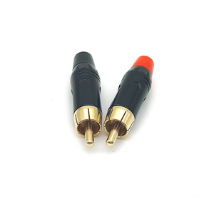 5,5mm chapado en oro soldadura recta RCA macho adaptador de enchufe de Audio conector de enchufe de altavoz - Product Image 4
