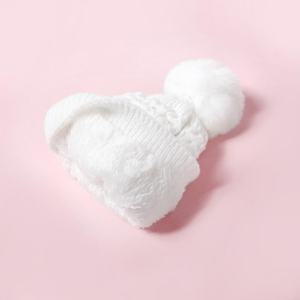 Gorro de invierno para mujer, estilo coreano, para circunferencias de cabeza grandes, gorro de punto con pompón de piel para estudiantes y ciclistas - Product Image 5