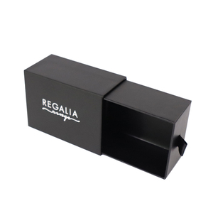 Caja de Regalo de Joyería de Alta Calidad de Fábrica China, Empaque de Papel de Lujo Personalizado, Caja de Regalo Rígida Negra con Cajón - Product Image 6