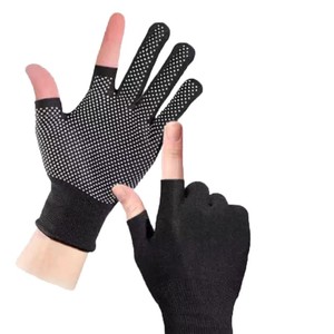 ถุงมือ Ztc031ไนลอนสีดำสองนิ้วป้องกันแสงแดดสำหรับยิมขี่จักรยาน unisex - Product Image 1
