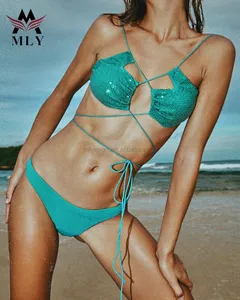 MLY New Arrival Bikini Set Swimsuits for Women 2023 Sequin Swimsuit Luxury Bikini Custom