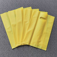 Sac de courses rose recyclable avec petite poignée, mignon, personnalisable avec impression de logo, sac fourre-tout en plastique découpé avec poignée, sac de courses en plastique