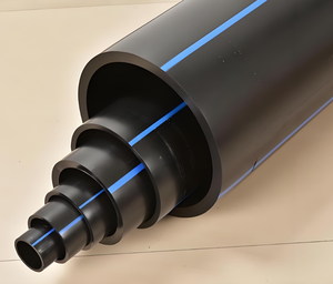 SDR11ฟิวชั่น4นิ้วแบบก้นท่อ HDPE ความหนาแน่นสูง PE100สูงวัสดุสำหรับใช้ในการระบายน้ำ - Product Image 1