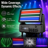 Projecteur LED mobile puissant 1500W pour extérieur, lumière stroboscopique IP65 RGBW à pixels pour événements extérieurs, concerts et éclairage de scène