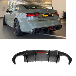 Diffuseur de pare-chocs arrière style KB en fibre de carbone avec éclairage LED pour Audi A5 B8 Sport 2 portes 2008-2011 A5 B8 - Product Image 1
