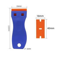 Lame de rasoir en plastique grattoirs nettoyage docteur voiture Film colle autocollant enlever couteau avec lames remplaçables outil de grattoir en plastique