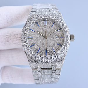 Relojes de Lujo con Moissanita, Logotipo Personalizado, Movimiento Mecánico, Correa de Acero Inoxidable, Esfera Analógica con Agujas, Estilo Hip Hop Deportivo, Reserva de Energía - Product Image 6