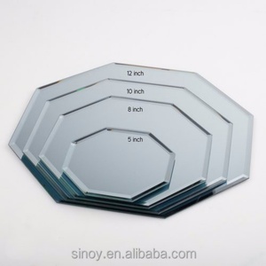 10-Inch or 12-Inch Beveled Edge <b>Mirror</b> Tiles for Wedding Centerpiece Home Decoration or <b>Mirror</b> Candle Plate - Product Image 1