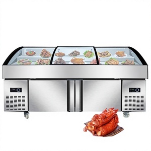 Congelatore Commerciale a 4 Porte Senza Sbrinamento per Esposizione <span class=keywords><strong>di</strong></span> <span class=keywords><strong>Frutti</strong></span> <span class=keywords><strong>di</strong></span> <span class=keywords><strong>Mare</strong></span>, Alimenti Refrigerati, Frutta e Pesce - Product Image 1