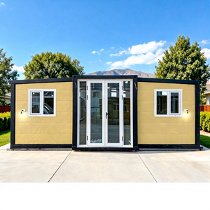 Maison conteneur extensible de 30/40 pieds avec fenêtre en alliage de 930 mm, 4 chambres, 2 salles de bain, galvanisée, type bungalow, pour camping-caravane - Product Image 1