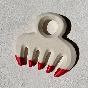 Peine de cerámica Gua Sha para masaje del <span class=keywords><strong>cuero</strong></span> <span class=keywords><strong>cabelludo</strong></span>, guasha de cerámica con cabeza, masajeador para aliviar el <span class=keywords><strong>dolor</strong></span> de meridianos, cepillo para el cabello - Product Image 2