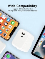 Adaptateur secteur de voyage compact PD30W à charge rapide USB Type C avec fiches UK en laiton (BS1362)