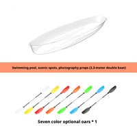 Vente en gros de canoë-kayak transparent en polycarbonate, conception monobloc, service de découpe, idéal pour le tourisme aquatique sur les rivières et les lacs.