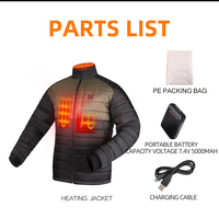 Kunden spezifische Heiz zonen USB Electric Fleece beheizte Winter jacke Mans Selbst heiz jacke mit Akku 5v 7.4v