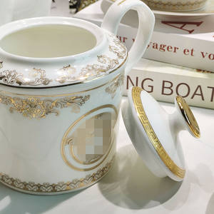 Service de table de luxe nordique en porcelaine fine de 15 pièces, ensemble de tasses et soucoupes en céramique pour café, vente en gros - Product Image 4