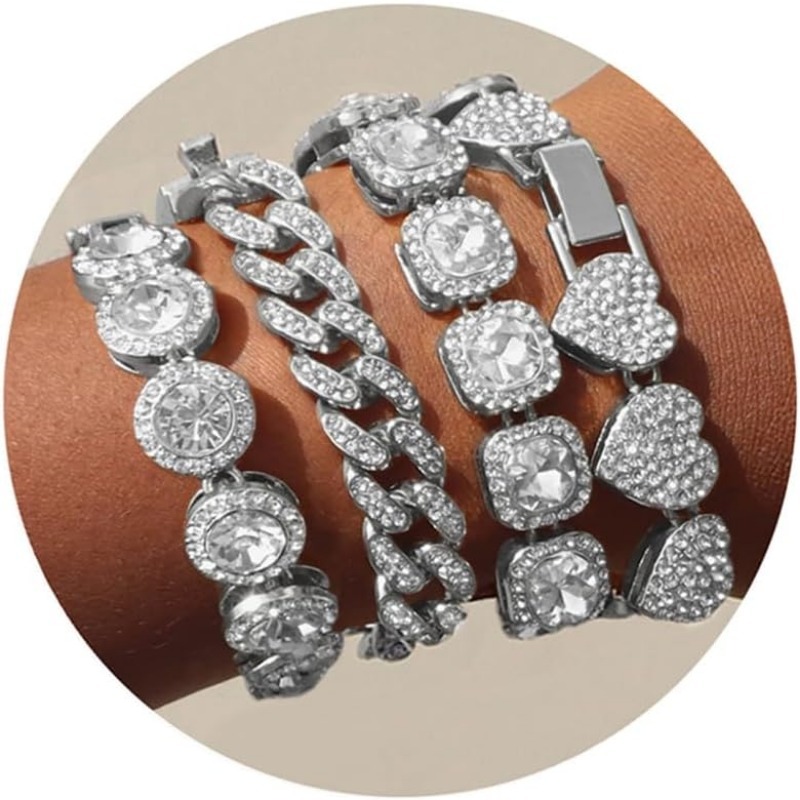 Fashionable Trendy Stainless Steel Tennis Bracelet