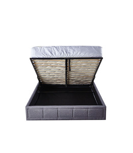 Meuble de chambre à coucher en similicuir <span class=keywords><strong>blanc</strong></span>, meuble de rangement à gaz, <span class=keywords><strong>lit</strong></span> PU - Product Image 2