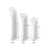 Vente en gros petit emballage cosmétique portable 20g PP rose bleu blanc trois boule à rouleaux crème pour les yeux tube en plastique bouteille