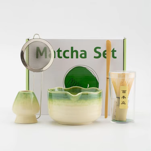 Shusen 100-teiliges Matcha-Set, 5-teilig, handgefertigte Keramik-Chawan, Bambuslöffel, Premium japanischer umweltfreundlicher Japandi-Stil, Edelstahl-Tee - Product Image 4