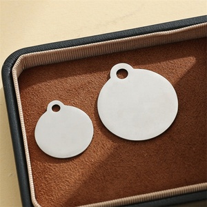 Yiwu Aceon acier inoxydable 19mm à 30mm diamètre différent <span class=keywords><strong>rond</strong></span> solide blanc bricolage Laser graver en gros boucle cercle étiquette de chien - Product Image 4