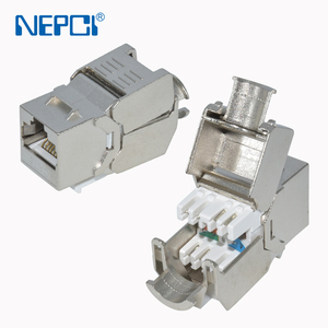 Direct <strong>Deal</strong> 180 Degree Tool-Free Category 6a CAT5e CAT6 Female Modular Plug Copper Rj45 Shielded FTP Keystone Jack Socket NFC - Product Image 4