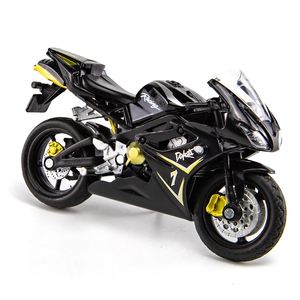 Modèle <span class=keywords><strong>de</strong></span> voiture miniature en alliage 1:18 avec guidon, amortisseur arrière, roues pivotantes et support ouvrable - Product Image 1