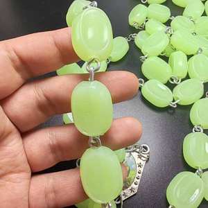 Perles phosphorescentes tenture murale grand <span class=keywords><strong>chapelet</strong></span> croix collier mural <span class=keywords><strong>lumineux</strong></span> décoration de la maison - Product Image 5