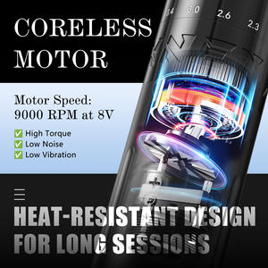 XNET E1 2000 мАч Бессердечный двигатель 2,0-4,2 мм регулируемый ход беспроводной татуировки ручка профессиональная татуировка пистолет для боди-арта - Product Image 3