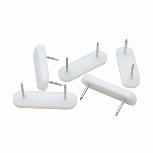 White <b>Plastic</b> + Iron Double-Tongued Furniture Glides Sofa <b>Table</b> Chair Anti-Slip Moisture-Proof Reduce Noise Durable Felt Quiet - Product Image 6