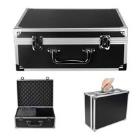 Étui de transport pour maquillage de tatouage, double serrure à clé, aluminium, avec éponge