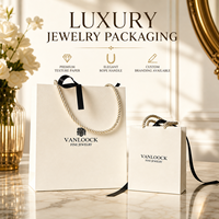 Sac en papier de luxe pour bijoux, avec logo personnalisé, emballage cadeau, sac de shopping avec poignée en corde, emballage de marque haut de gamme