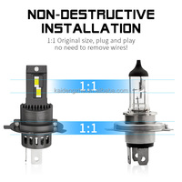 Kaidengzhe Canbus Plug & Play Mini 12V Neue IP67 Wasserdichte LED-Lichtverteiler LED-Scheinwerferbirne H11 9005 9006 64W 6000K 6400LM