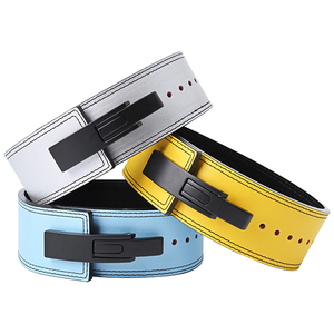Customize Logo Breathable Waterproof Fitness Exercise Gym Buckle Leather Back Support Strap Lever Lifting Powerlifting - Product Image 1
