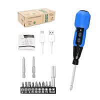 Ensemble d'outils électriques portables 3.6V Mini tournevis magnétique Tournevis électrique avec batterie au lithium Source sans fil et manuelle