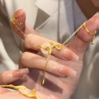 Collier élégant en alliage pour femmes, style coréen, nouvelle vente chaude 2026, design de niche de luxe léger, accessoires de chaîne de clavicule