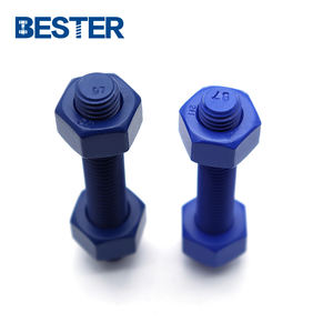 Prendedor de alta resistência M14 X 1,5 M14 totalmente rosqueado PTFE Fluorocarbon <span class=keywords><strong>Xylan</strong></span> revestimento ASTM A193 parafuso prisioneiro universal - Product Image 3