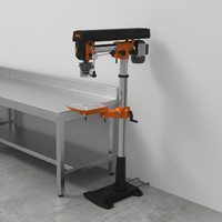 Presse à percer radiale 550W, perceuse d'établi 33 pouces, 360 °   Table de travail rotative en fonte pour perçage en atelier
