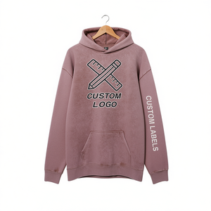 Sudadera con Capucha Gruesa de 400 g/m², Estilo Vintage, Lavado Ácido, Personalizada con Impresión DTG y Logotipo, Fabricantes de Personalización de Sudaderas - Product Image 1