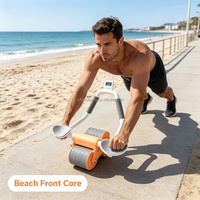 Rodillo Abdominal para Entrenamiento Muscular Diario en Casa, con Rebote Automático, para Hombres y Mujeres Adultos, Ejercicio para Reducir Grasa Abdominal y de Cintura