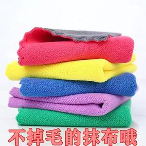 Chiffon de cuisine absorbant, torchon, serviette à main, éponge à récurer, chiffon de nettoyage en microfibre corail bicolore à bords coupés, vente en gros pour - Product Image 3