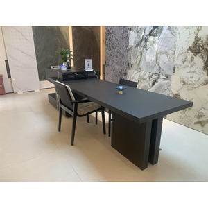 Muebles modernos de <span class=keywords><strong>Bar</strong></span> de cocina familiar, mesa de <span class=keywords><strong>Isla</strong></span> de losa de piedra blanca y negra con lavabo de cerámica de comedor retráctil para hoteles - Product Image 5