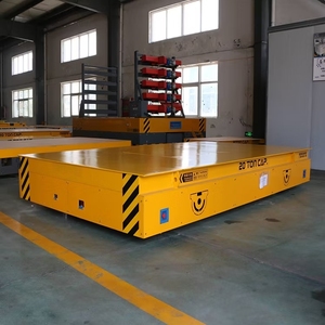 25T Battery-Powered Trackless Electric <strong>Flat</strong> Car 15 Ton Steel Wheel Metal Iron Rail <strong>Flat</strong> Transfer <strong>Cart</strong> for Storage Tools OEM - Product Image 1