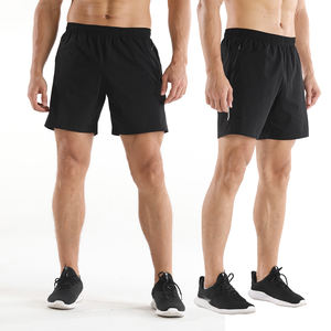 Short de sport léger pour hommes avec compression pour séances cardio avec poches zippées - Product Image 2