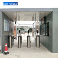 Barrière tournante à trois pales Qigong pour contrôle d'accès piétonnier avec reconnaissance faciale, code QR, protection IP68, anti-pincement, bidirectionnelle